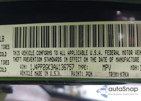 2010 Jeep Liberty Sport z USA, uszkodzony, nr VIN 1J4PP2GK3AW136757